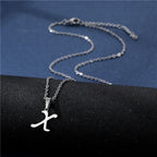 Personalized necklace with initial pendant x