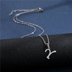 Personalized necklace with initial pendant y