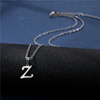 Personalized necklace with initial pendant z