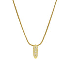 Rhinestone initial pendant necklace i