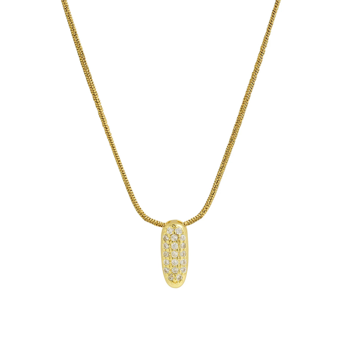 Rhinestone initial pendant necklace i