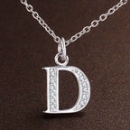 Long necklace with initial pendant d