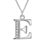 Long necklace with initial pendant e