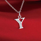 Long necklace with initial pendant y