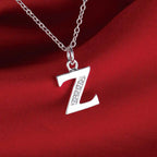 Long necklace with initial pendant z