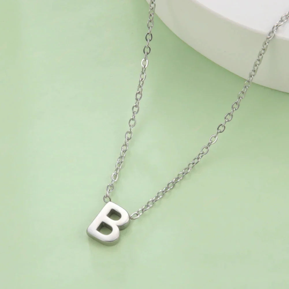 Necklace with initial letter pendant
