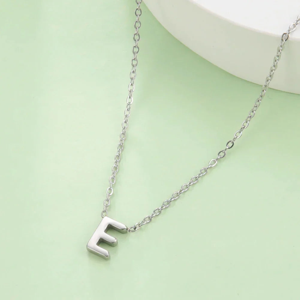 Necklace with initial letter pendant