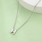 Necklace with initial letter pendant