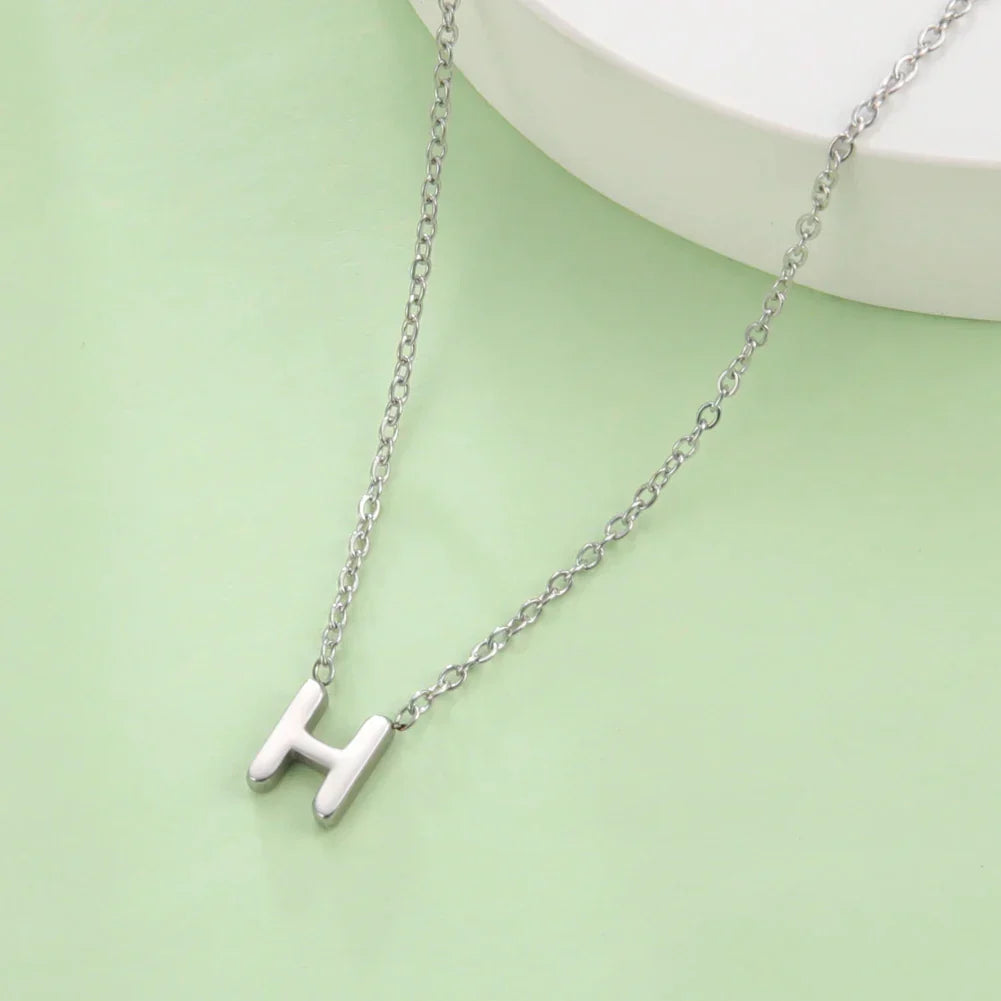 Necklace with initial letter pendant
