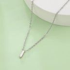 Necklace with initial letter pendant