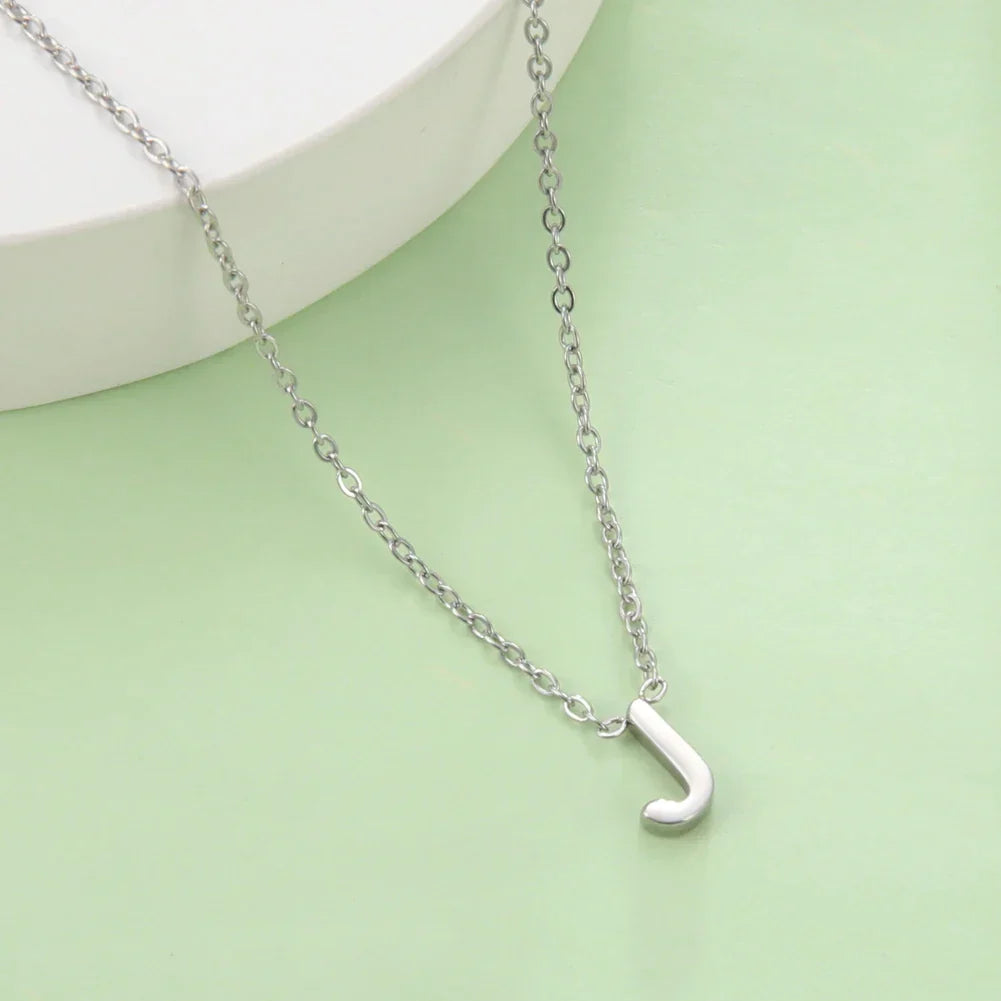 Necklace with initial letter pendant