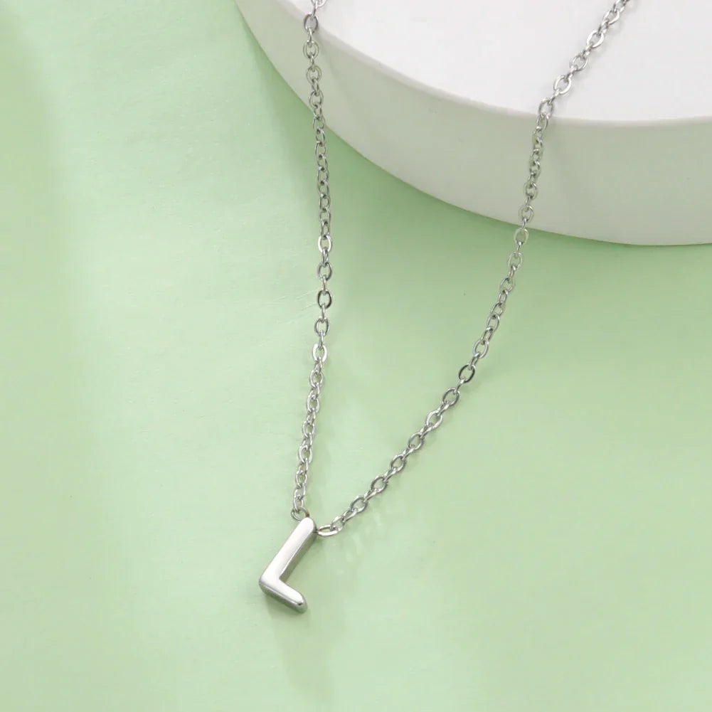 Necklace with initial letter pendant