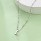 Necklace with initial letter pendant
