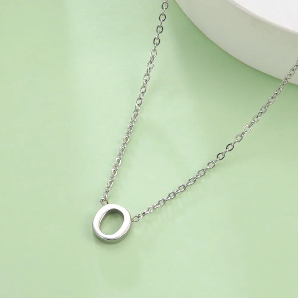Necklace with initial letter pendant