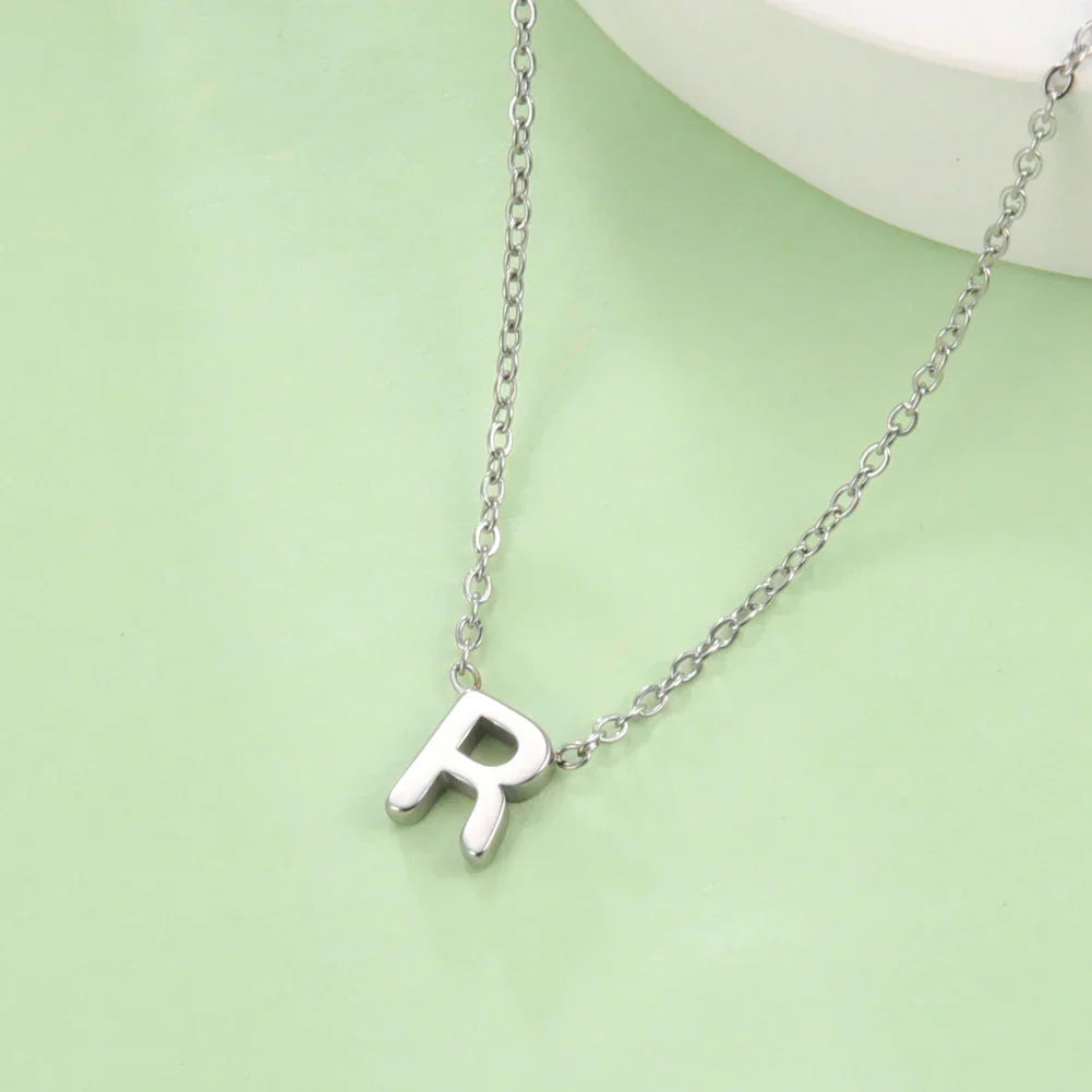 Necklace with initial letter pendant