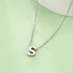 Necklace with initial letter pendant