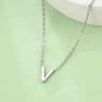Necklace with initial letter pendant