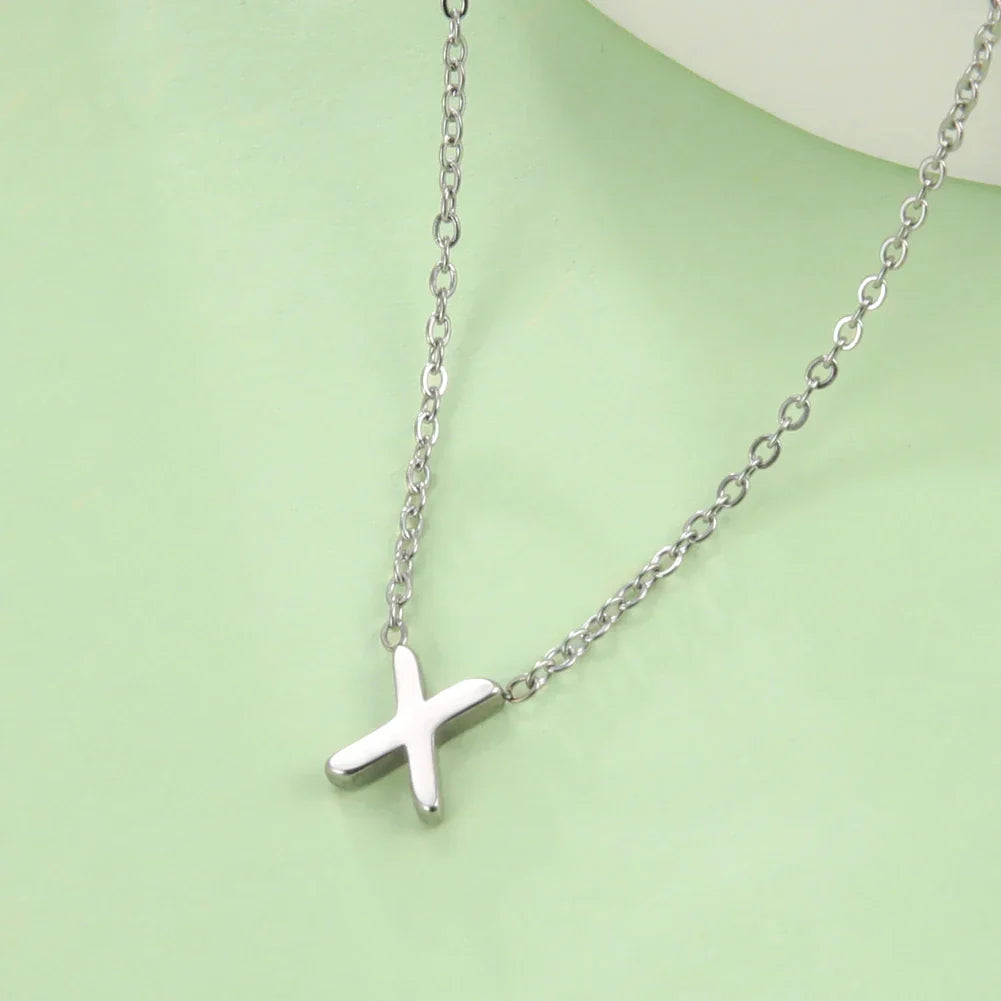 Necklace with initial letter pendant