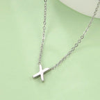 Necklace with initial letter pendant