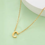 Necklace with initial letter pendant