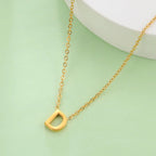Necklace with initial letter pendant