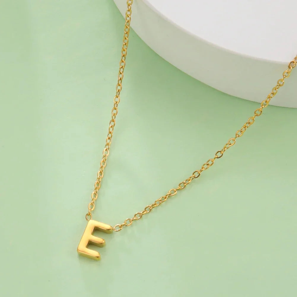 Necklace with initial letter pendant