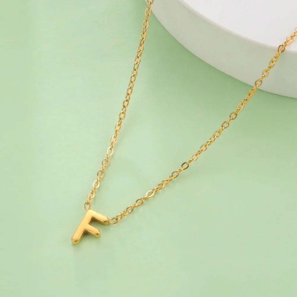 Necklace with initial letter pendant