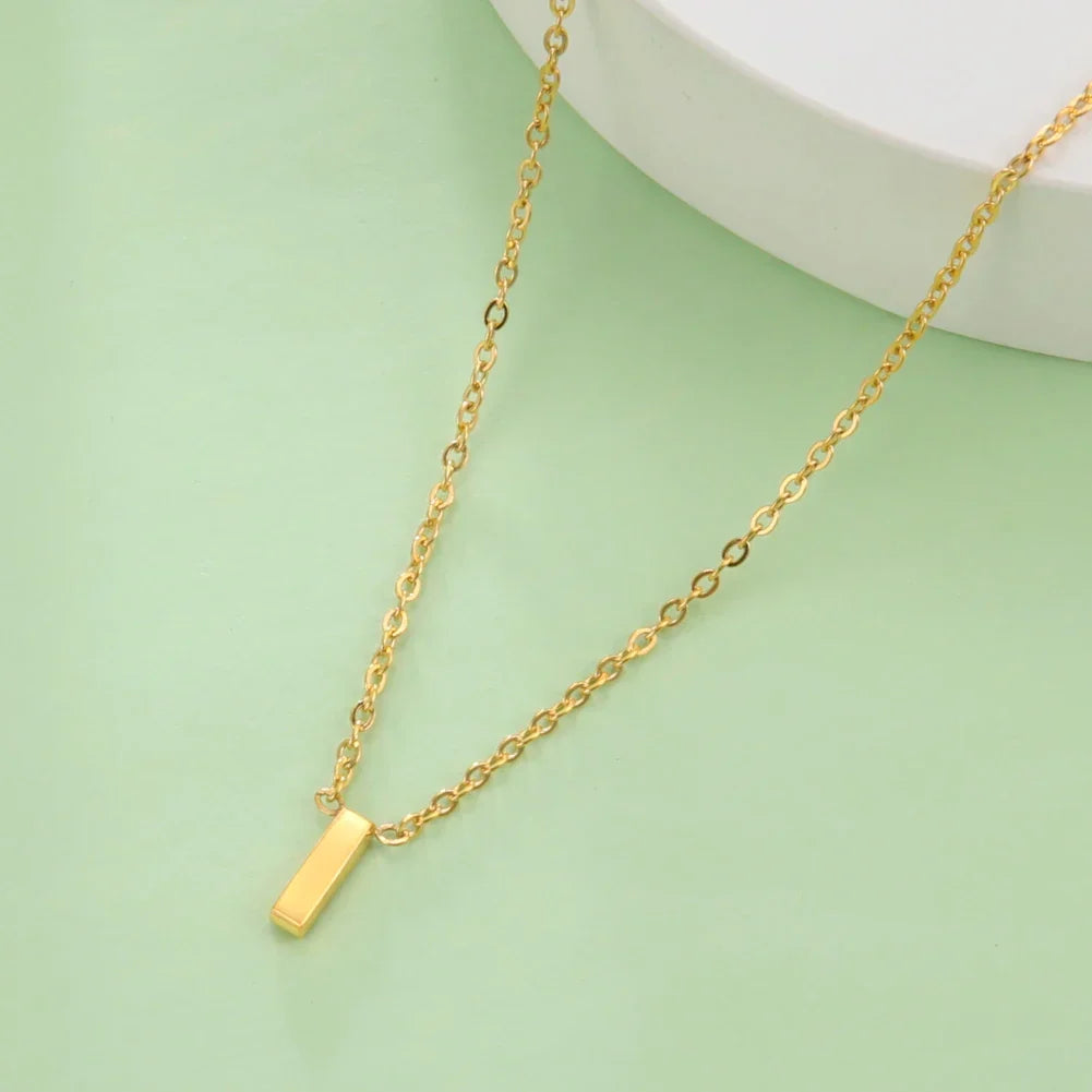 Necklace with initial letter pendant