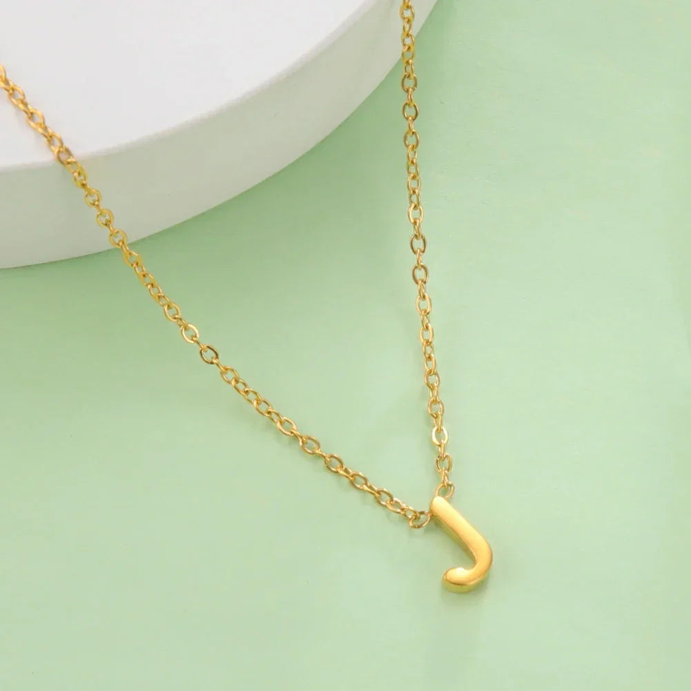 Necklace with initial letter pendant