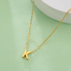 Necklace with initial letter pendant