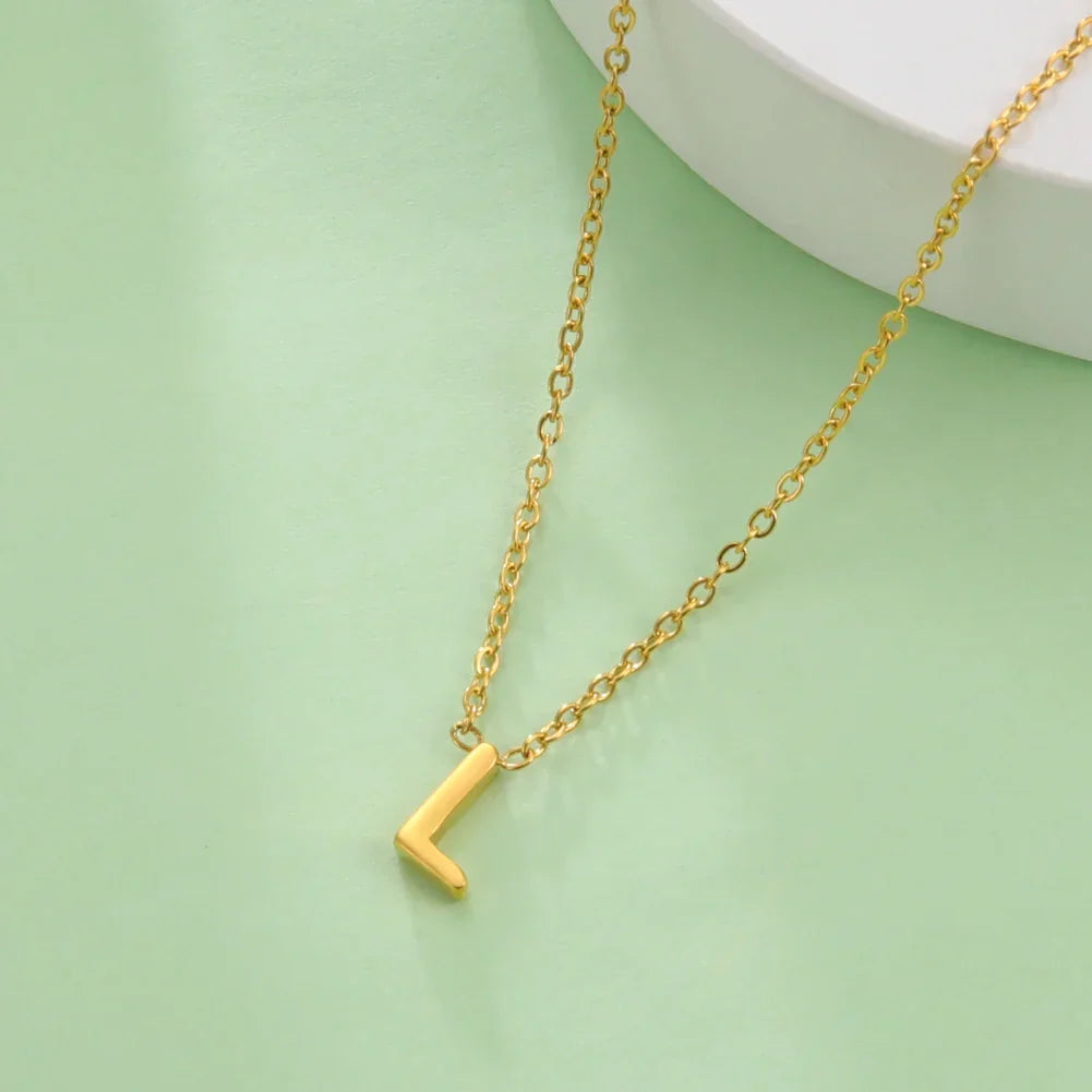 Necklace with initial letter pendant