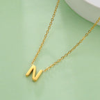 Necklace with initial letter pendant