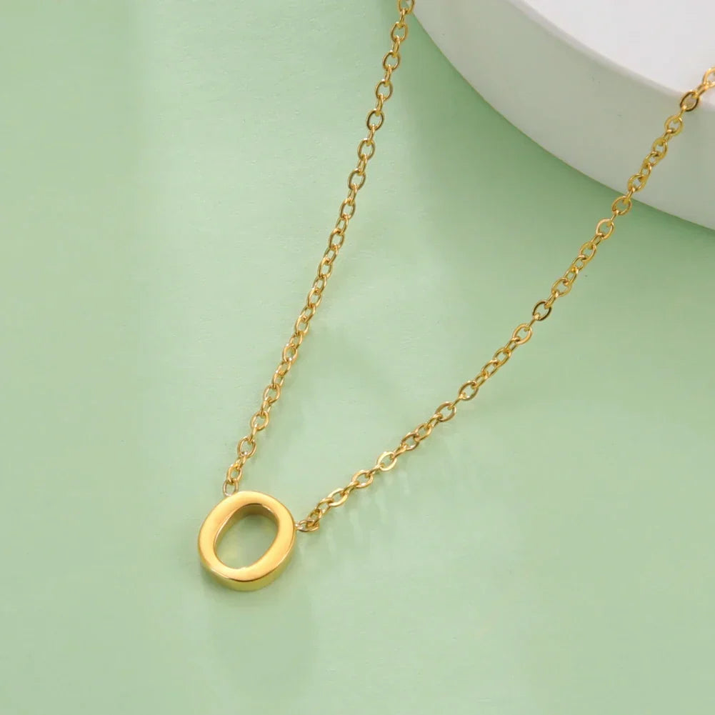 Necklace with initial letter pendant