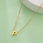 Necklace with initial letter pendant