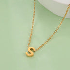 Necklace with initial letter pendant