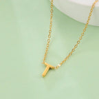 Necklace with initial letter pendant
