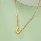 Necklace with initial letter pendant