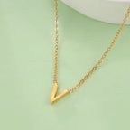 Necklace with initial letter pendant