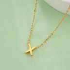 Necklace with initial letter pendant