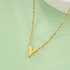 Necklace with initial letter pendant