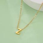 Necklace with initial letter pendant