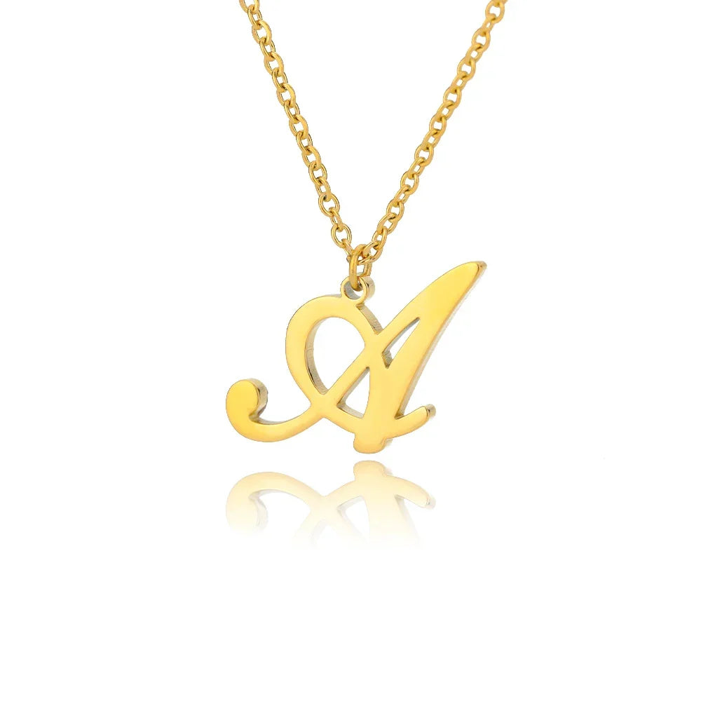 Women's Initial Pendant Necklace a