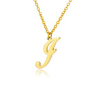 Necklace with initial letter pendant for women