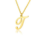 Necklace with initial letter pendant for women