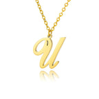 Necklace with initial letter pendant for women