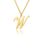 Necklace with initial letter pendant for women