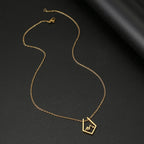 Necklace with Gold Mountain Pendant