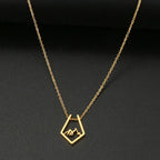 Necklace with Gold Mountain Pendant