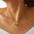 Necklace with Gold Mountain Pendant
