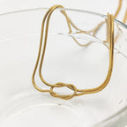 Necklace with Minimalist Knot Pendant gold